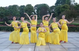 廣場(chǎng)舞中的民族舞《看了你一眼》清新靚麗一眼萬(wàn)年